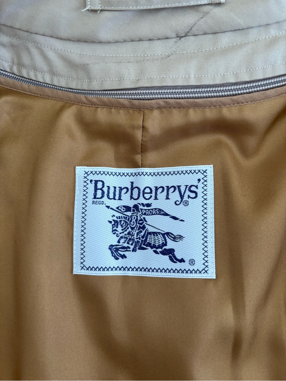 Burberry Vintage Burberrys Nova Check Lined Trench Coat Beige Plaid - Picture 4 of 5